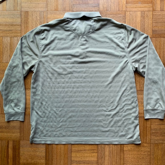 Men's Greg Norman Long Sleeve Polo Tan Brown, XL - Picture 6 of 6